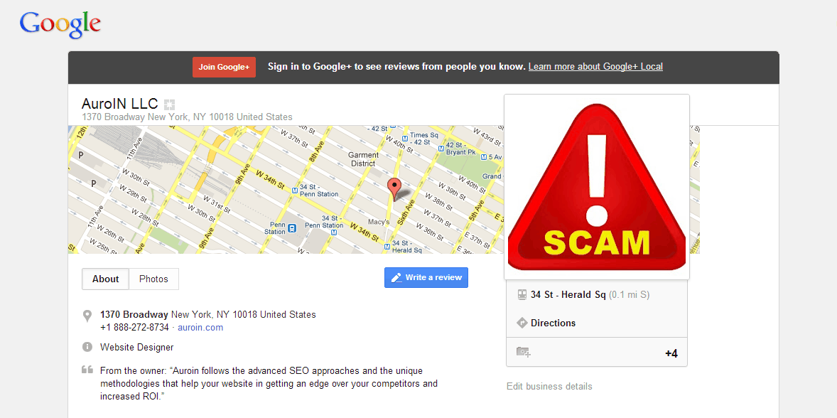 google+ local online review monitoring
