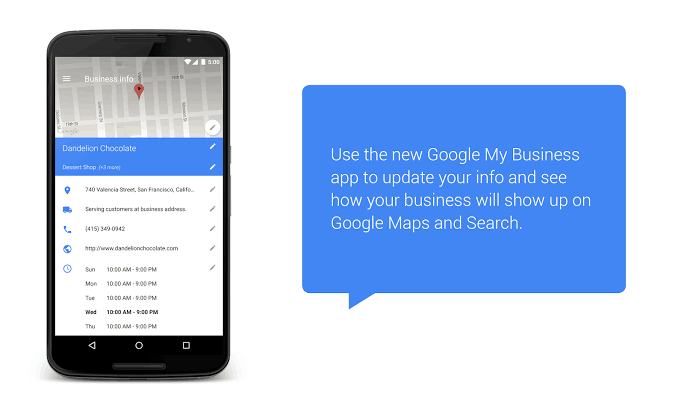 google my business app