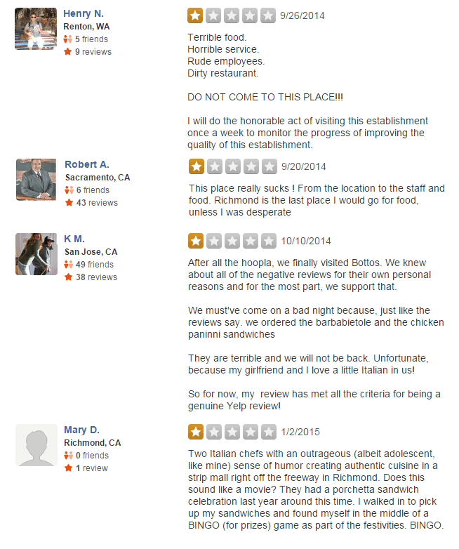 This Richmond, CA Pizzeria Must Really, Really Hate Yelp