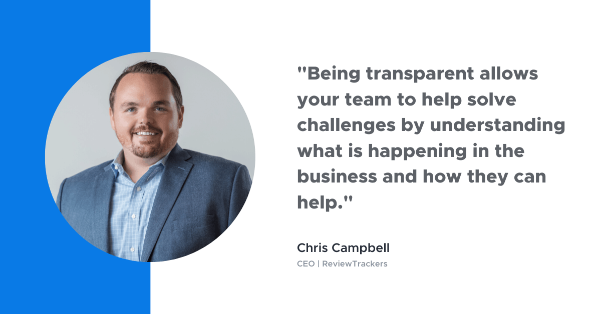 a quote from reviewtrackers ceo chris campbell
