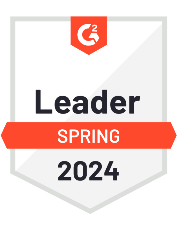 Leader award from G2 for ReviewTrackers