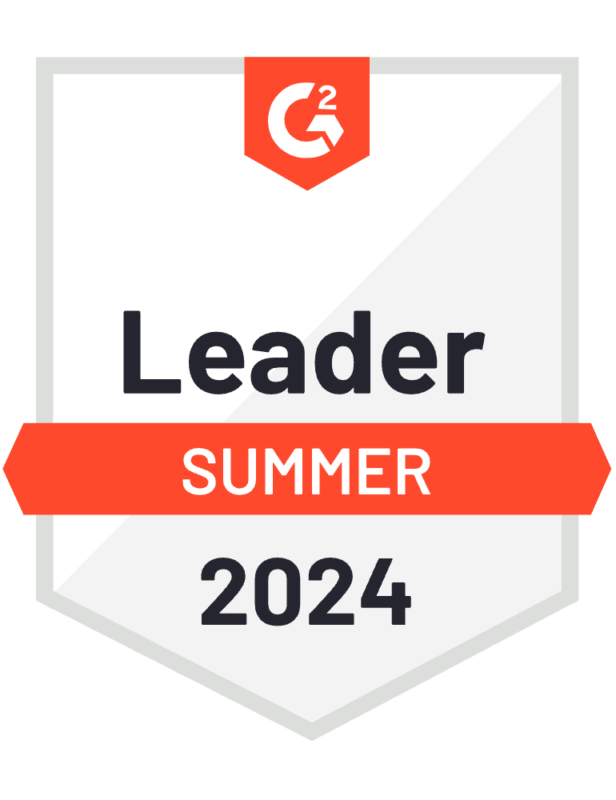 Leader award from G2 for ReviewTrackers