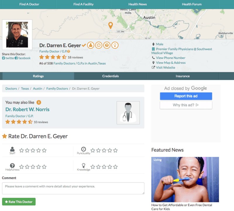 doctor review sites