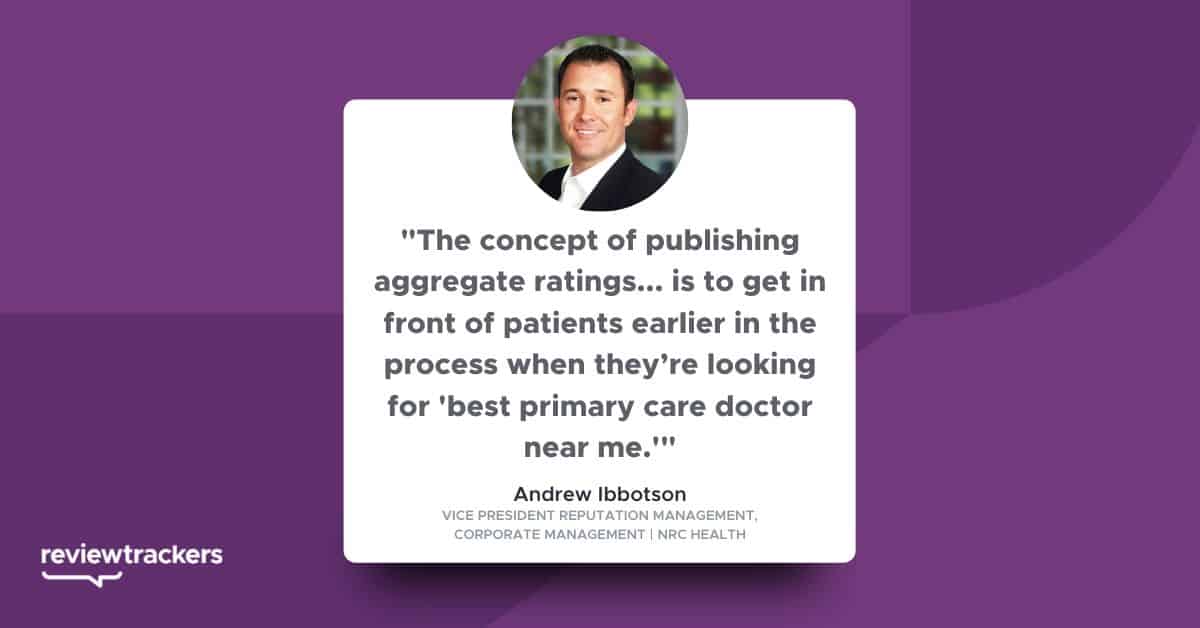 a quote from nrc's andrew ibbotson on the importance of online ratings