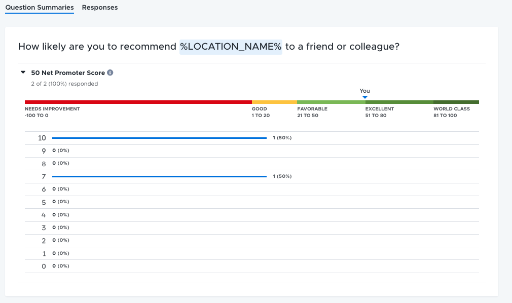 a screenshot of the reviewtrackers microsurveys feature