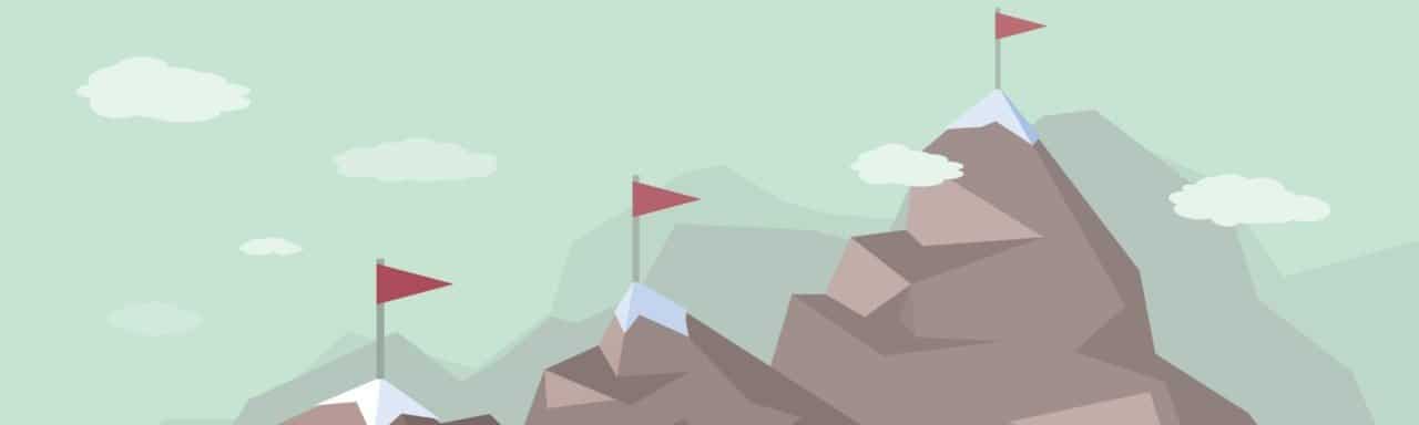 an image of a mountain with flags symbolizing the competitive landscape