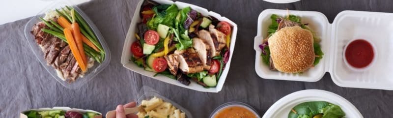 a group of meals from a delivery service