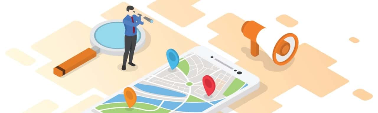 an image of a person overlooking a map app on a smartphone