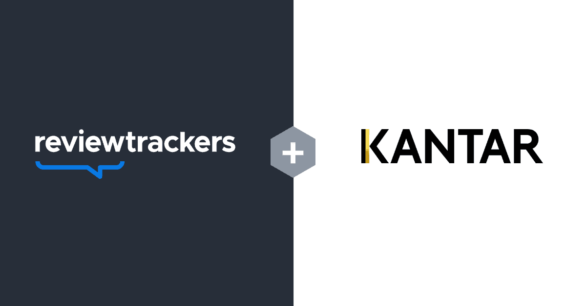 an image of the reviewtrackers and kantar logos side-by-side to symbolize a new partnership