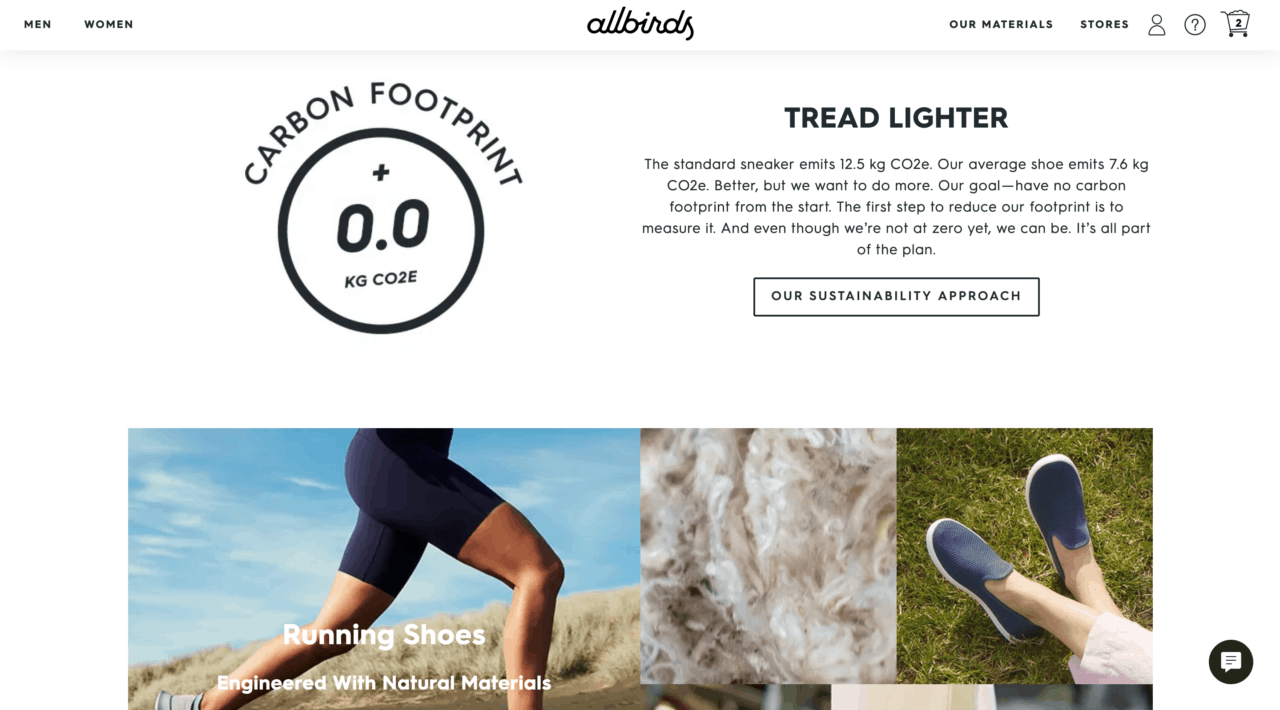 allbirds sustainability mission is one of the great customer engagement examples