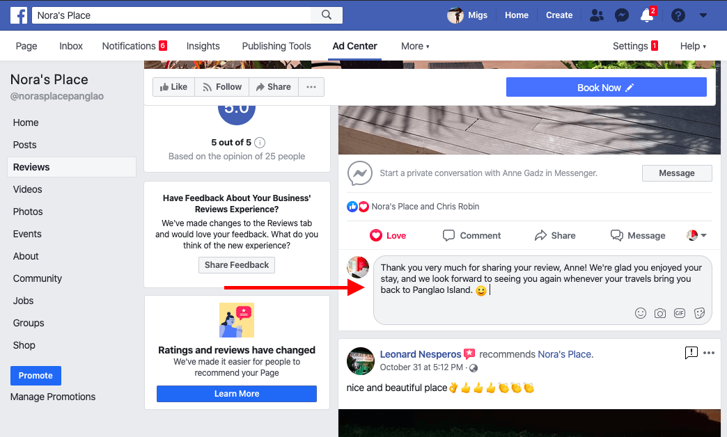 facebook review widget