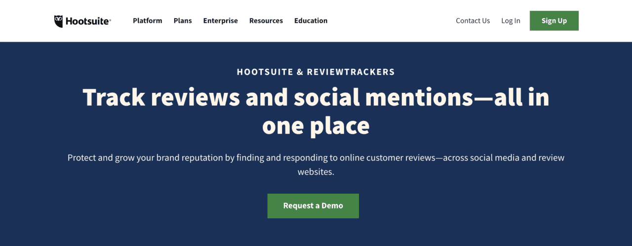 hootsuite reviewtrackers app