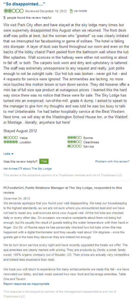 hotel online review monitoring skylodge Case Studies: Examples of Hotels Applying Best Practices in Responding to Bad TripAdvisor Reviews