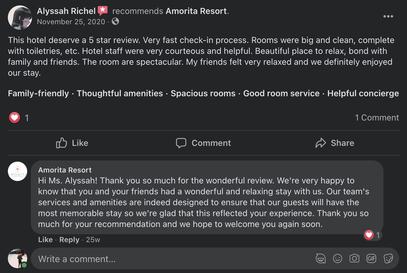 responding to positive reviews