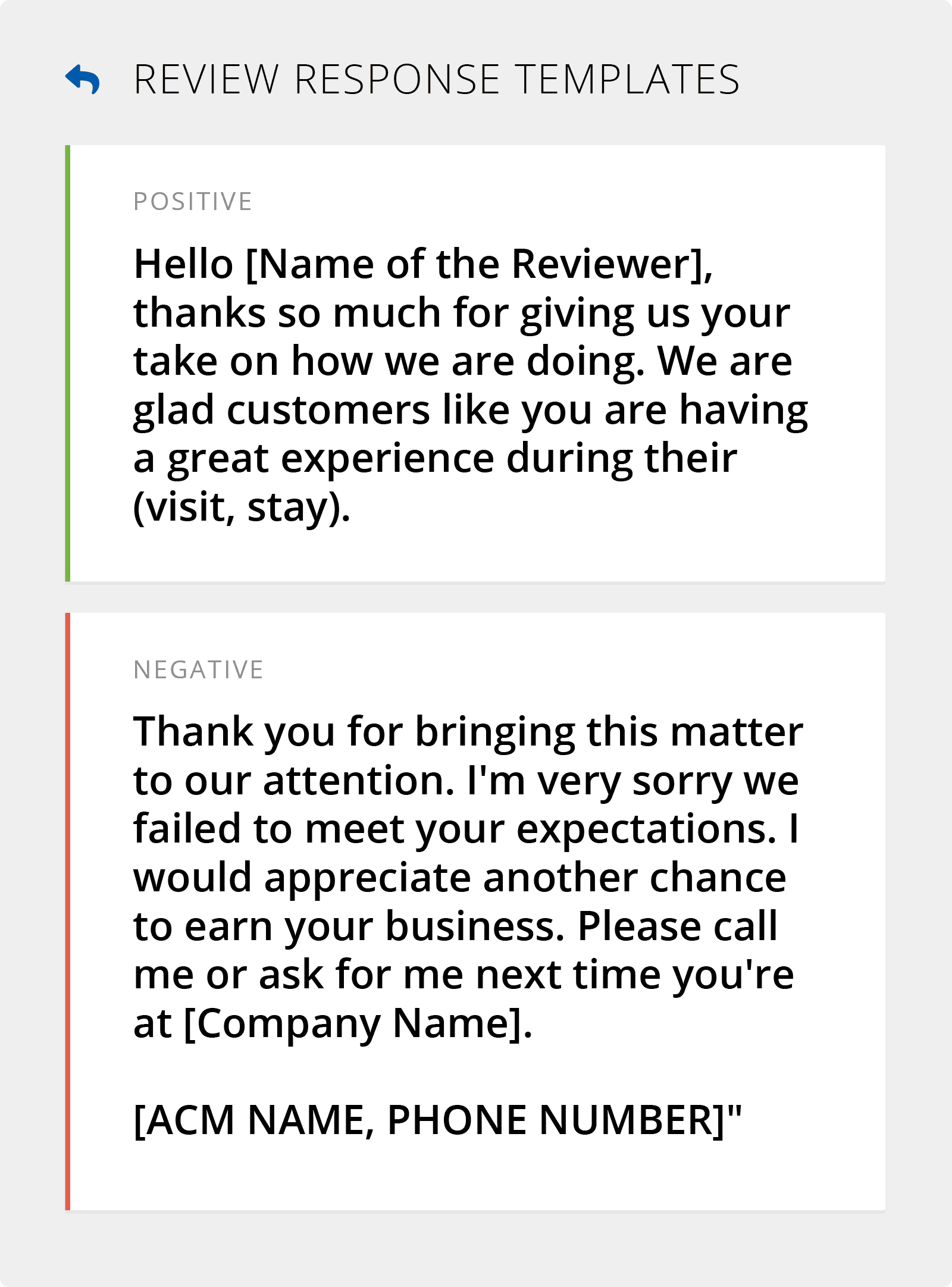 43 Free Review Response Templates from ReviewTrackers