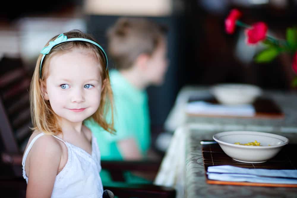Child at restaurant