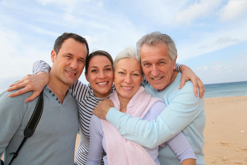 Adult children with parents