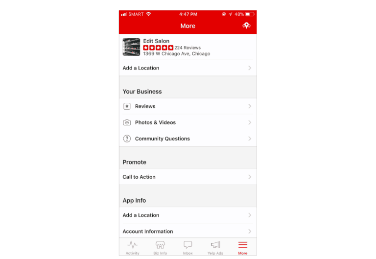 win business yelp login